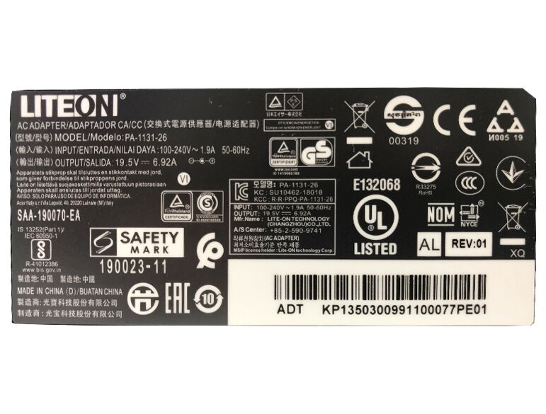 Original 19.5V 6.92A 135W Acer ADP-135KB T Netzteil + Frei Ladekabel