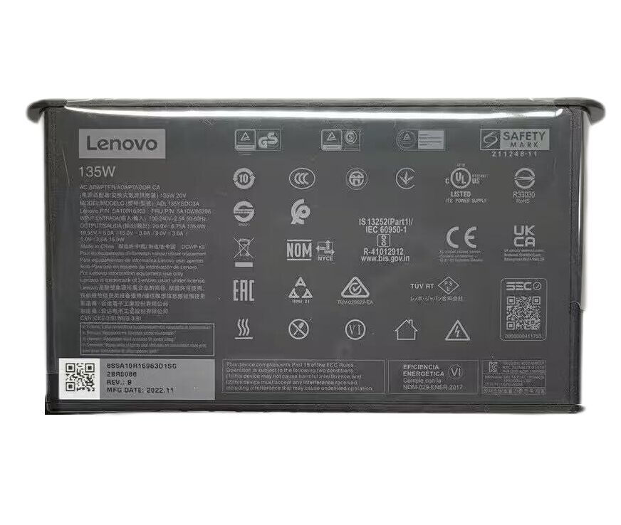 Original 135W Type-C Lenovo ThinkPad P14s Gen 5 21G20002MB Chargeur AC Adaptateur