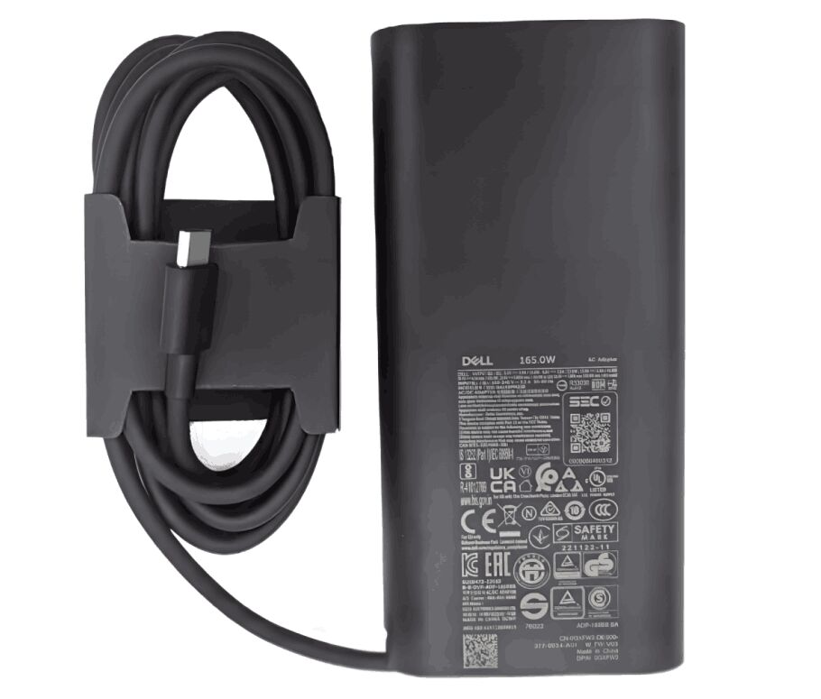 Original 165W USB-C Dell 450-BBWR Netzteil + Frei Ladekabel