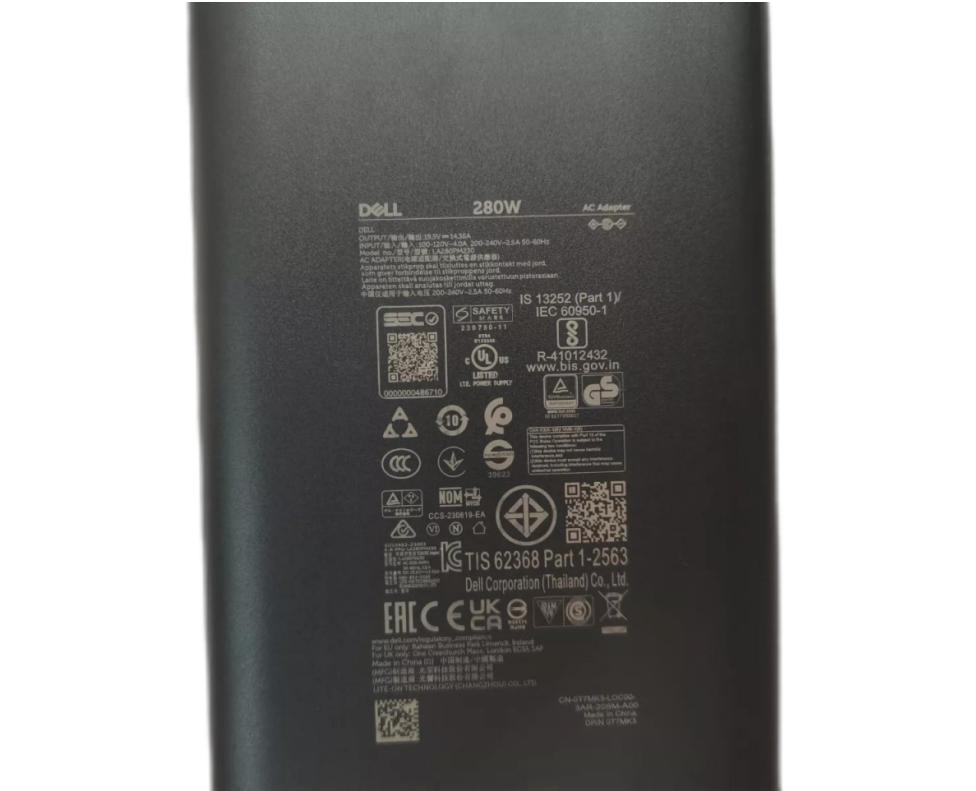 Original 280W GaN Chargeur Dell Precision Workstation 3280 Compact D18U D18U001