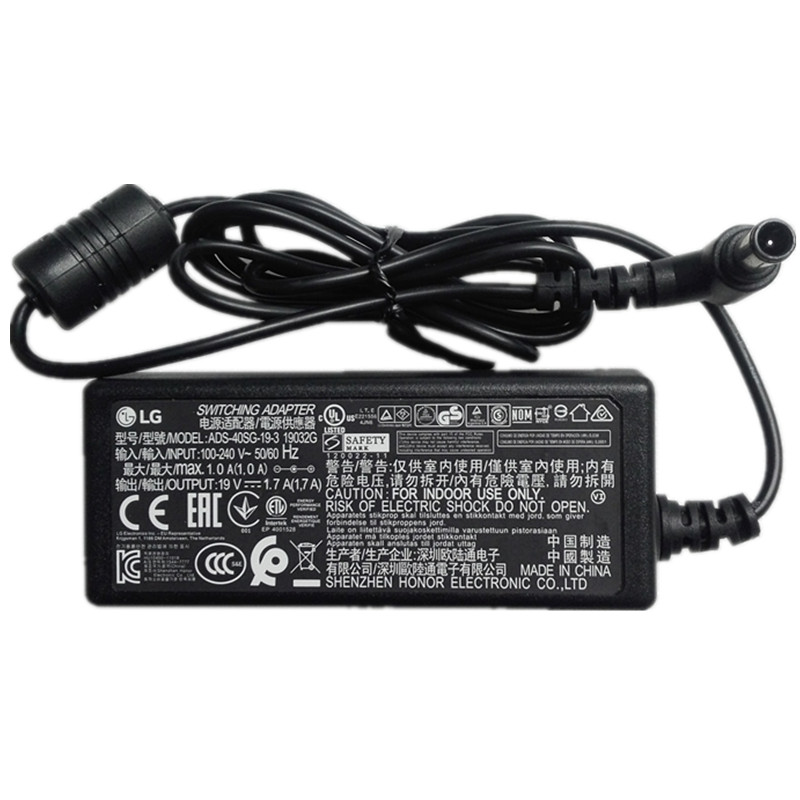 Original 19V 1.7A 32W LG IPS Monitor 27MP75HMb 23MP75HM M Netzteil + Ladekabel