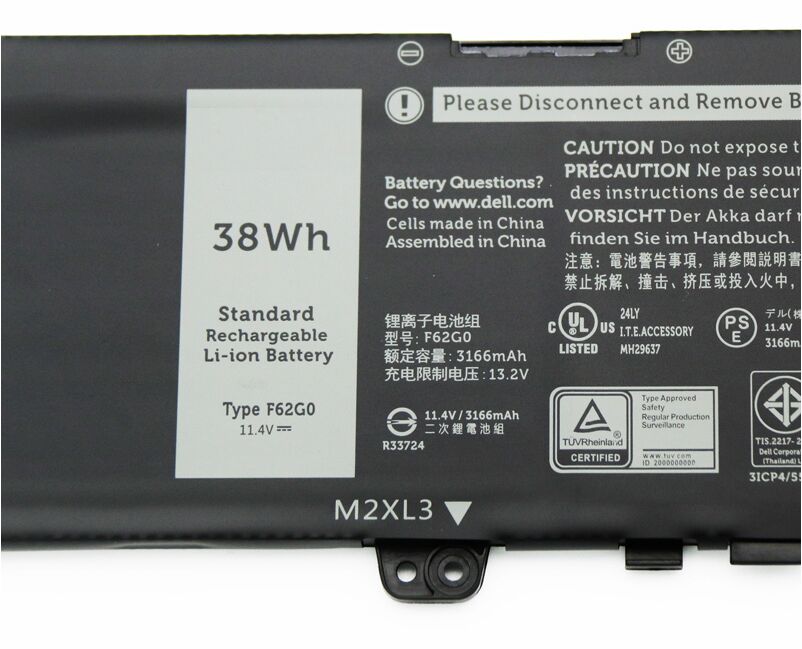 3166mAh 38Wh Akku Ersatz für Dell Inspiron 13 7370-1733