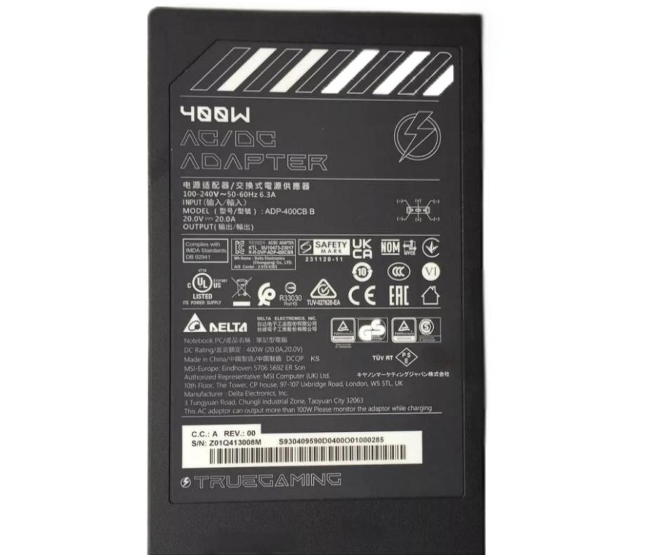 Original 20V 20A 400W MSI Chicony A330A011P Netzteil Ladegerät + Ladekabel