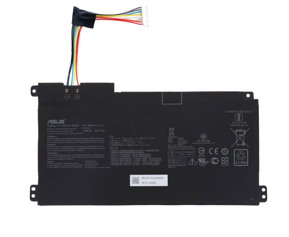 Original 3 Zellen 3640mAh 42Wh Akku für Asus B31N1912 Original 3 Zellen 3640mAh 42Wh Akku für Asus B31N1912