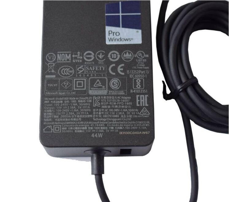 15V 2.58A 44W Microsoft Surface book 1800 Netzteil + Frei Ladekabel