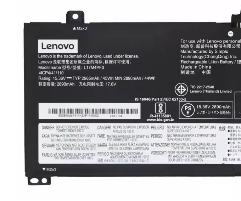 Original 2965mAh 45Wh Akku für Lenovo 5B10W67314