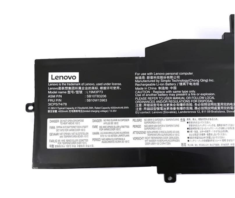 Original 4170mAh 48.2Wh Lenovo ThinkPad X1 Nano Batterie