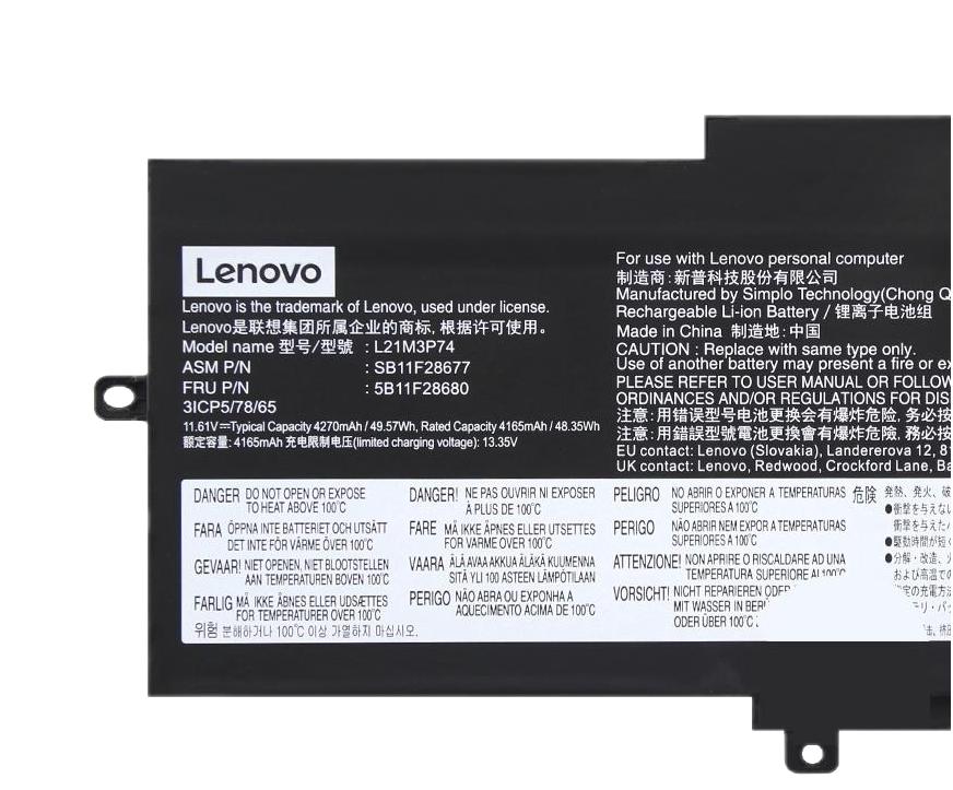 Original 4270mAh 49.57Wh Lenovo L21D3P74 Batterie