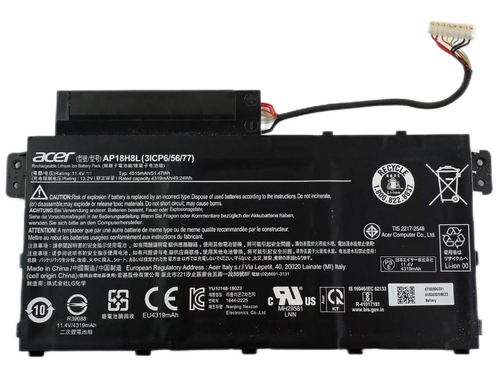 Original 4515mAh 51.47Wh Acer AP18H8L Batterie