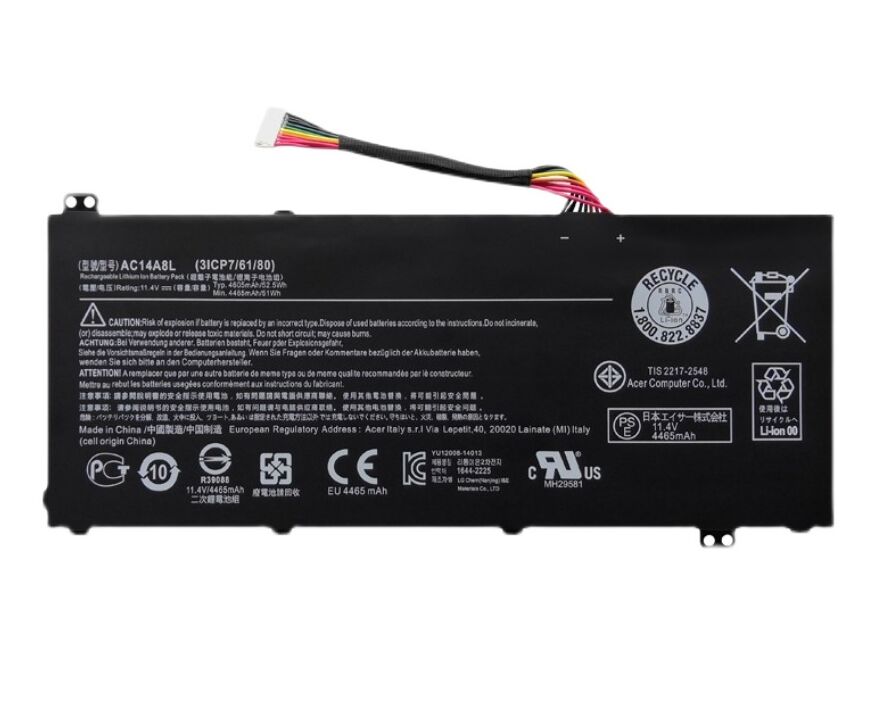Original 4605mAh 52.5Wh Akku für Acer AC14A8L Original 4605mAh 52.5Wh Akku für Acer AC14A8L