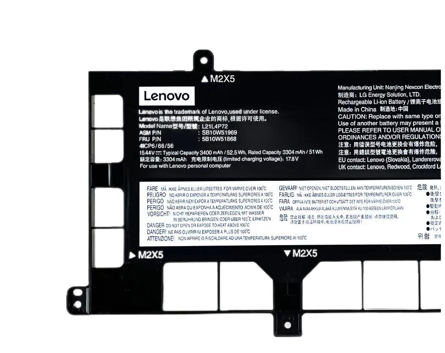 Original 52.5Wh Akku für Lenovo 5B10W51870 SB10W51971