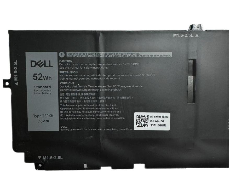 Original 4-Zellen 6500mAh 52Wh Akku für Dell 2XXFW