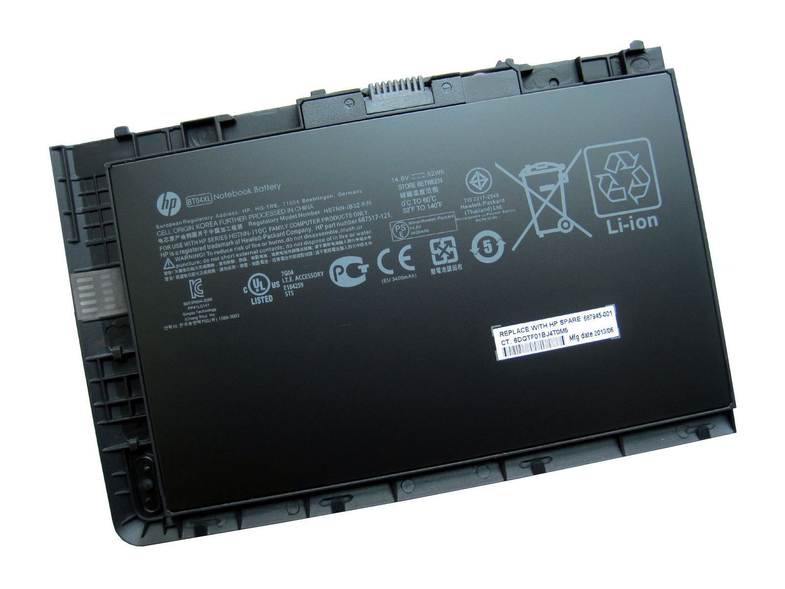 Original 3400mAh 52Wh Akku Für HP 687517-171 687517-241 H4Q47UT Original 3400mAh 52Wh Akku Für HP 687517-171 687517-241 H4Q47UT
