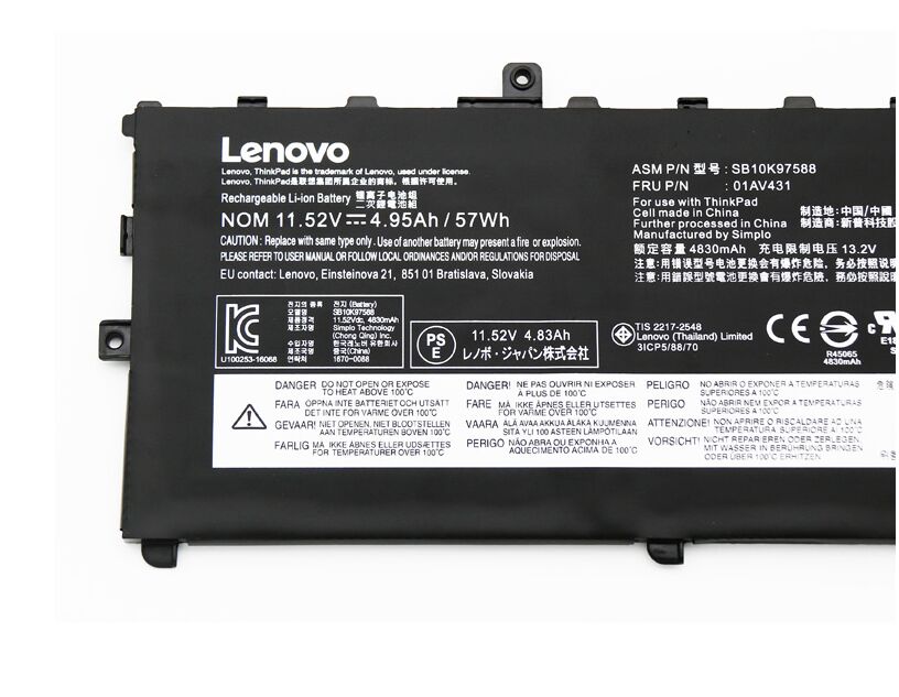 Original 57Wh 4950mAh Akku Für Lenovo SB10K97588