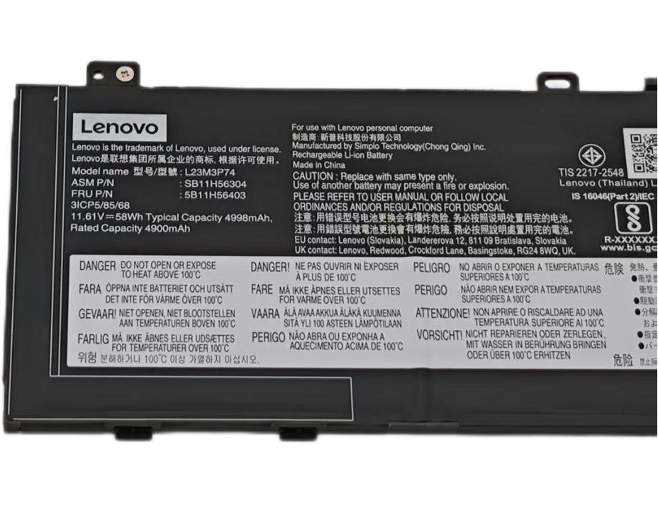 Original 4998mAh 58Wh Akku für Lenovo L23M3P75
