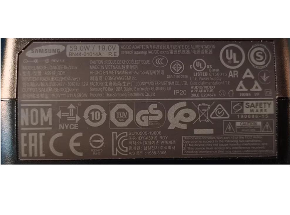 Original 59W Samsung A5919-FSM Chargeur AC Adaptateur