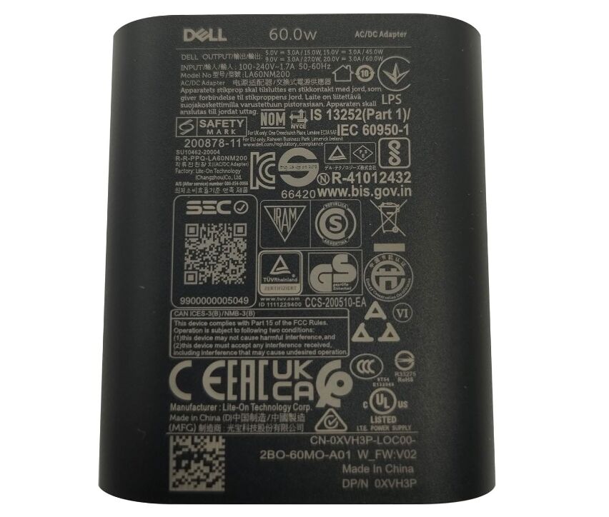 Original 60W USB-C Dell LA60NM200 Netzteil + Frei Ladekabel