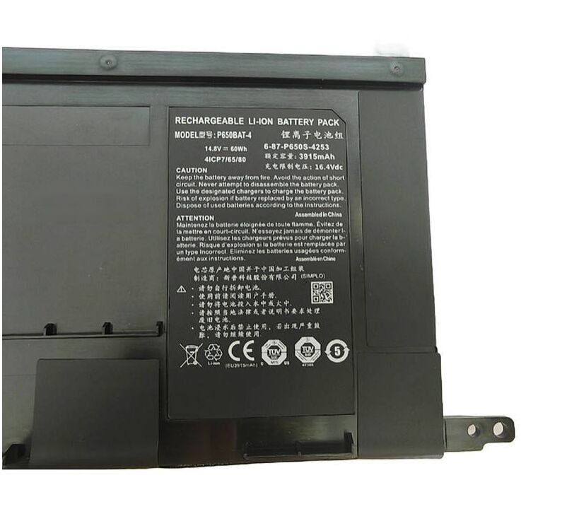3915mAh 60Wh Clevo 6-87-P650S-4252 Akku
