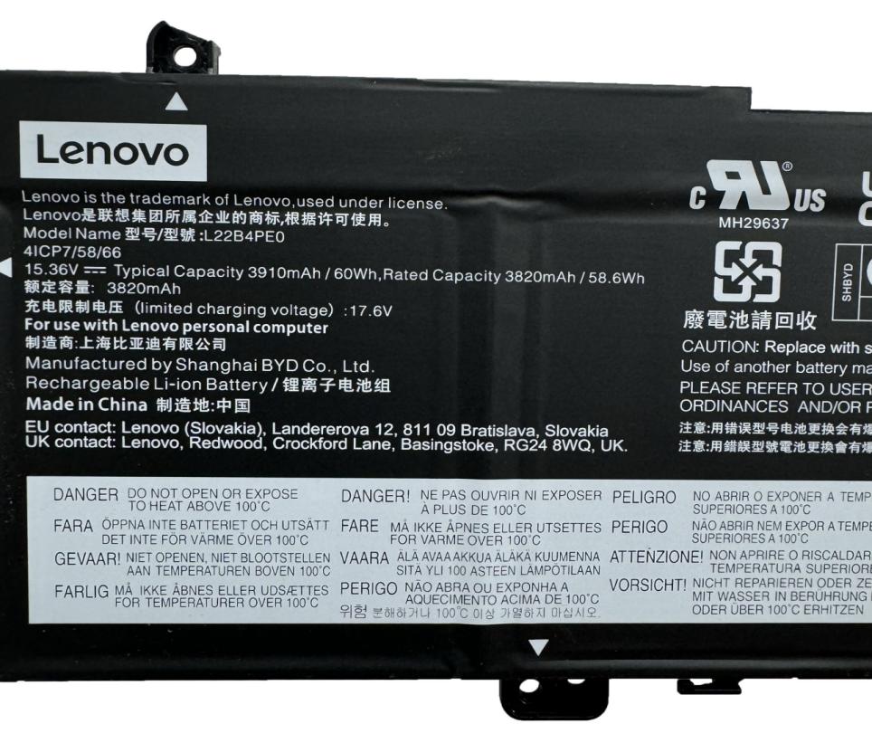 Original 3910mAh 60Wh Lenovo K14 Gen 2 21G0 Batterie