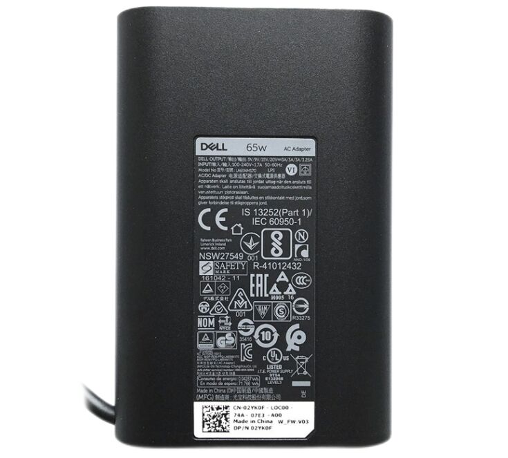 Original 65W USB-C Dell 2YK0F Netzteil + Frei Ladekabel