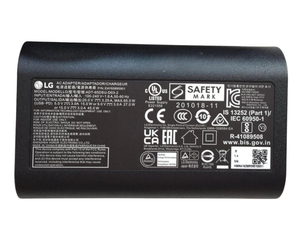 Original 65W Type-C LG 1544-7777 Netzteil Ladegerät + Ladekabel