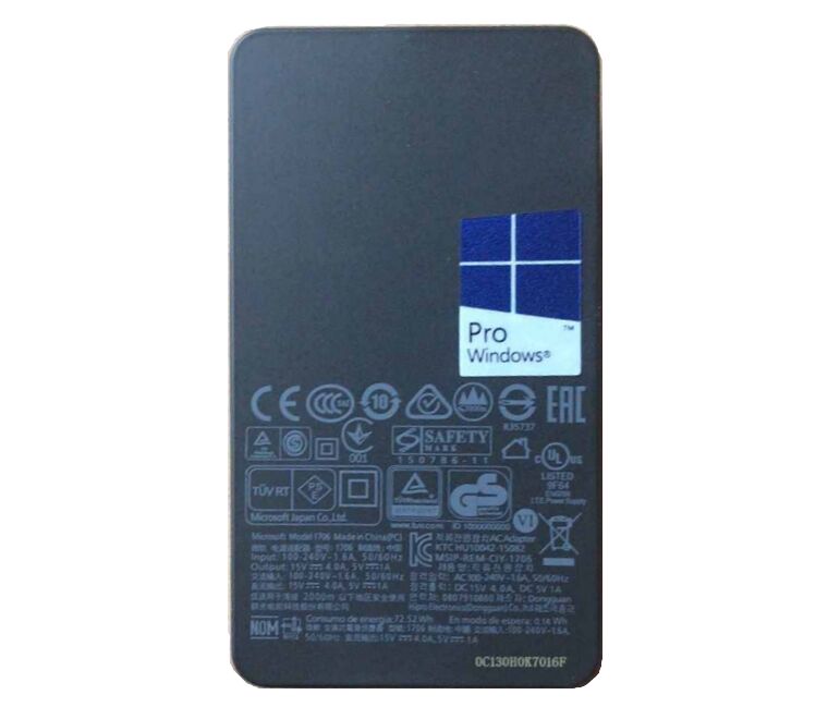 65W 15V 4A Netzteil für Microsoft CR7-00001 CS5-00001 + Frei Ladekabel