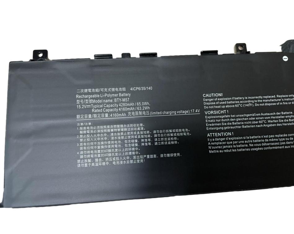 65Wh 4280mAh Akku für MSI BTY-M57