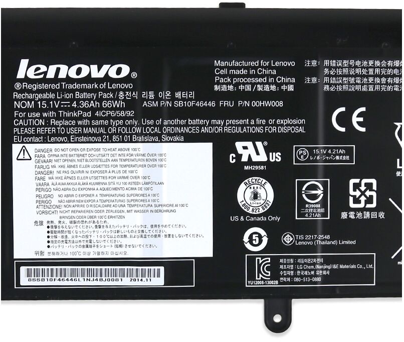 Original 4360mAh 66Wh Akku für Lenovo 00HW009