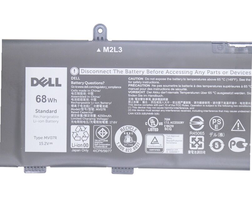 Original 4 Zellen 4250mAh 68Wh Akku für Dell 72WGV