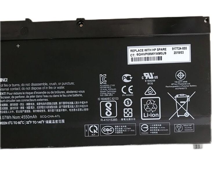 70.07Wh 4550mAh Akku für HP 917678-171 HSTNN-DB8Q