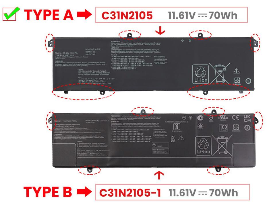 Original 6072mAh 70Wh Asus 0B200-04140000 Batterie