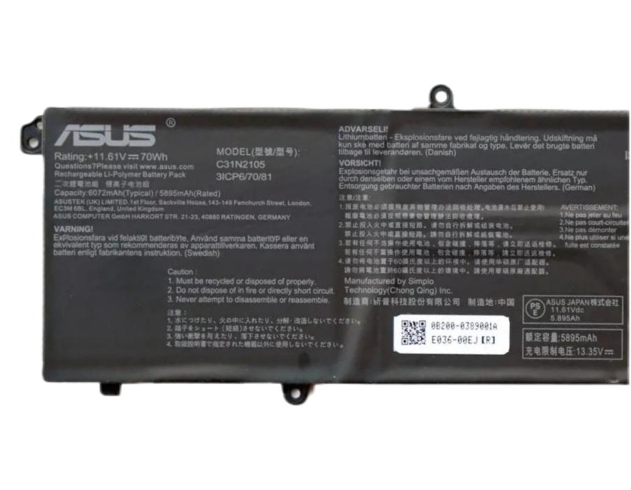 Original 6072mAh 70Wh Asus 0B200-04140000 Batterie