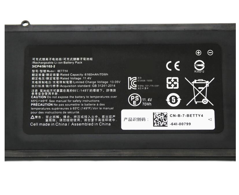 Original 6 Zellen 6160mAh 70Wh Akku Für Razer Blade 2016 14