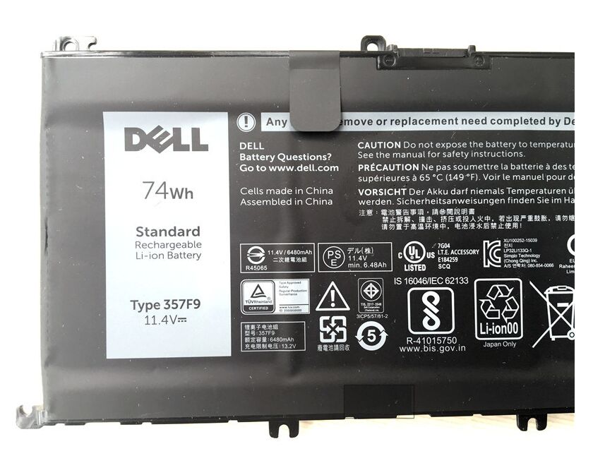 Original 6 Zellen 6400mAh 74Wh Akku Für Dell 00GFJ6