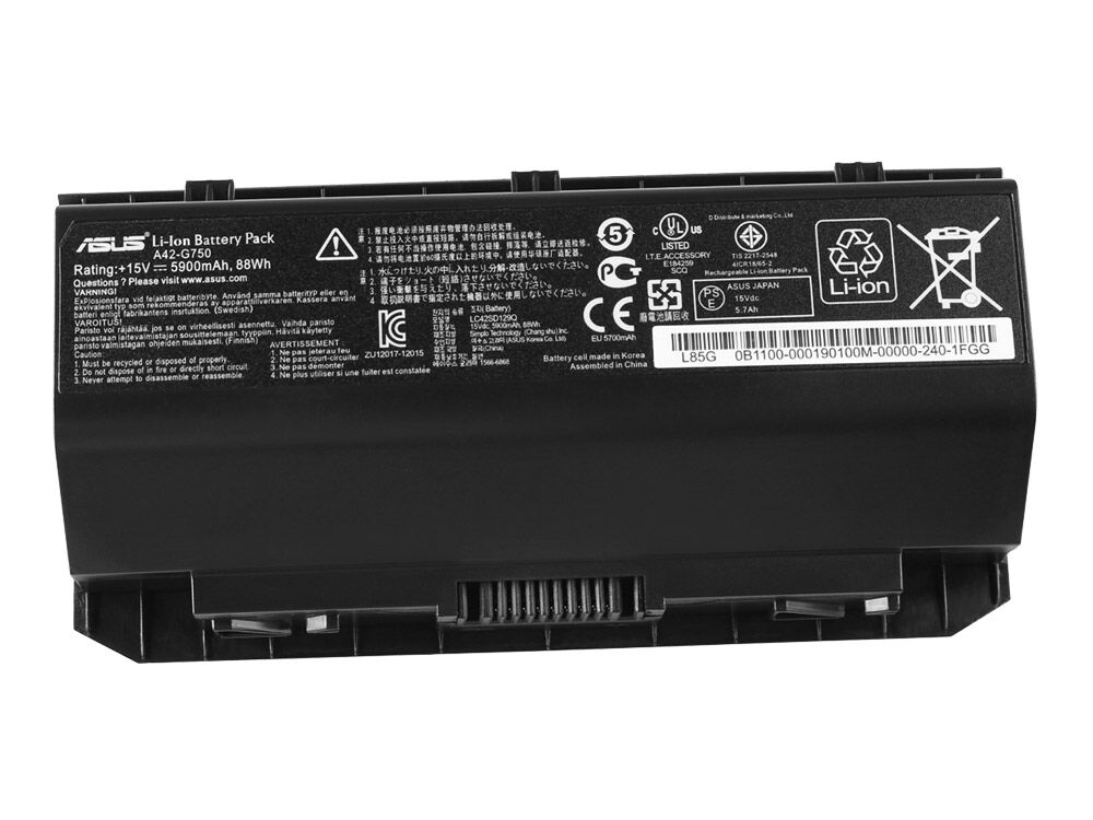 Original 5900mAh 88Wh Asus G750JS-T4064H G750JS-T4065H Akku Original 5900mAh 88Wh Asus G750JS-T4064H G750JS-T4065H Akku