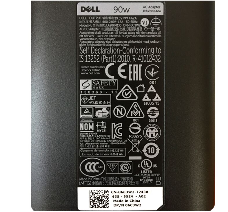 Original 19.5V 4.62A 90W Dell 0R8D4D Netzteil + Frei Ladekabel
