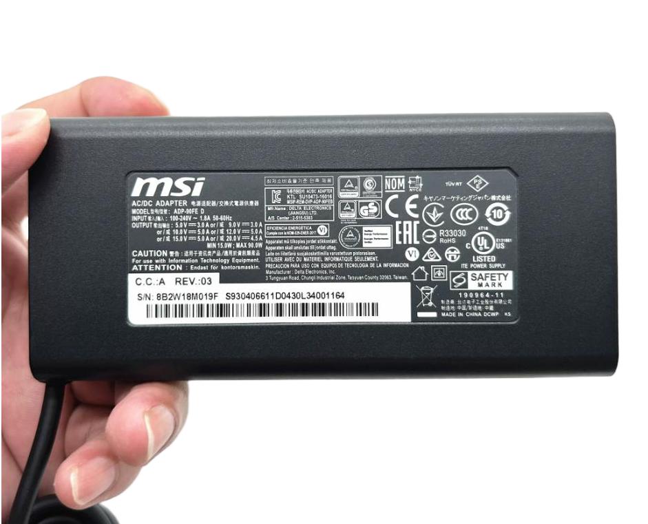 Original 90W Type-C MSI 957-16S31P-101 Chargeur AC Adaptateur