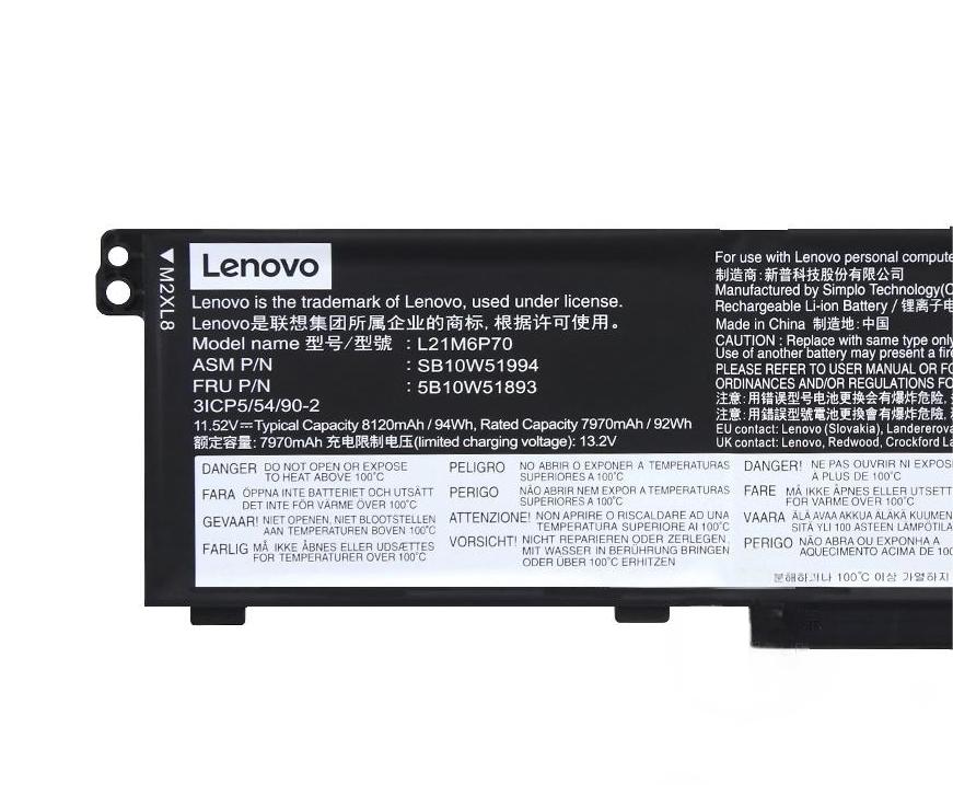 Original 8120mAh 94Wh Akku für Lenovo L21C6P70