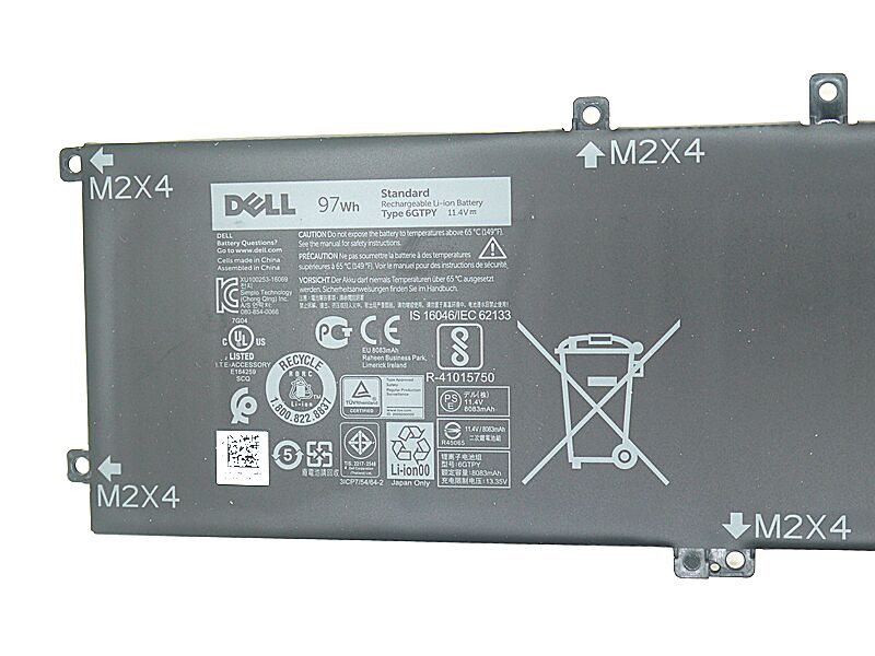 6 Zellen 8333mAh 97Wh Akku für Dell 06GTPY