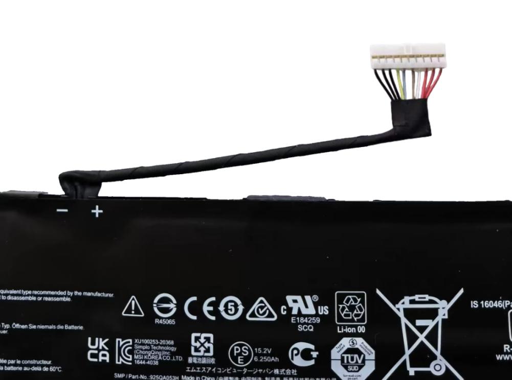 6578mAh 99.99Wh MSI WS76 11UK-448CA Batterie