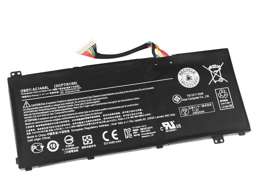 Original 4605mAh 52.5Wh Acer AC14A8L Batterie Original 4605mAh 52.5Wh Acer AC14A8L Batterie