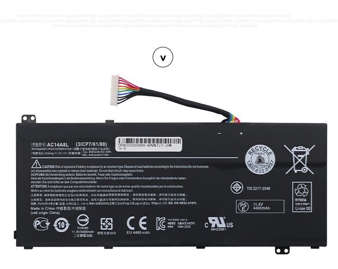 Original 4605mAh 52.5Wh Acer AC14A8L Batterie
