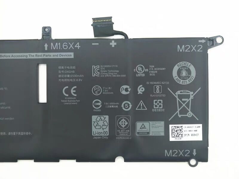 Original 6500mAh 52Wh Dell 0DXGH8 Batterie