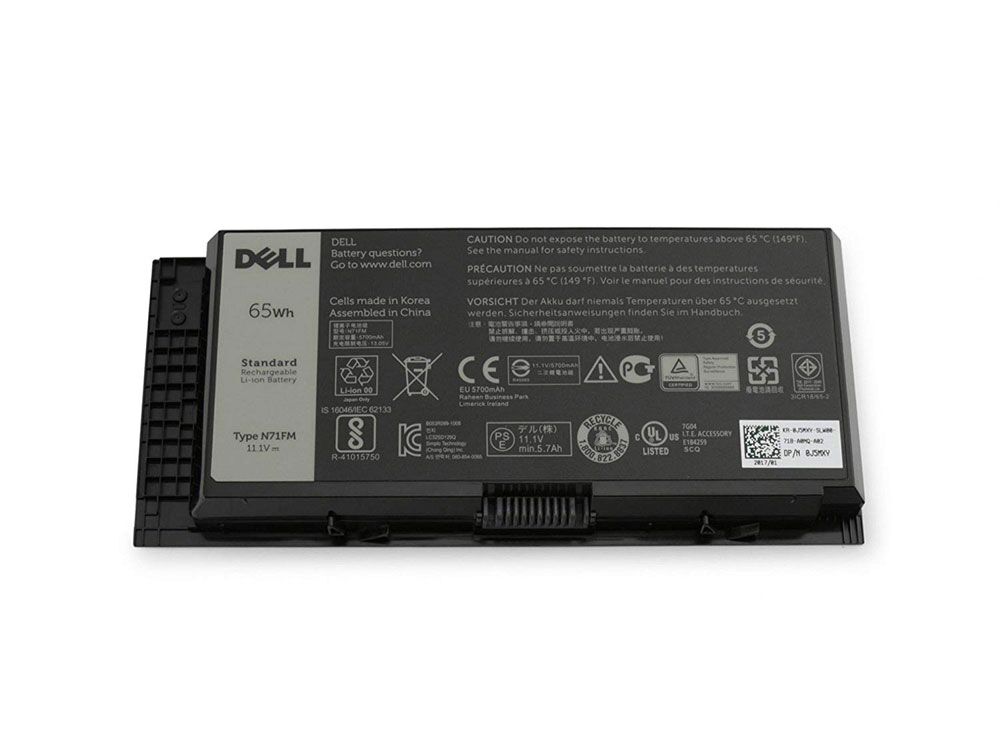 Original 6 Cellules 65Whr Dell 04GHF 0N71FM Batterie Original 6 Cellules 65Whr Dell 04GHF 0N71FM Batterie