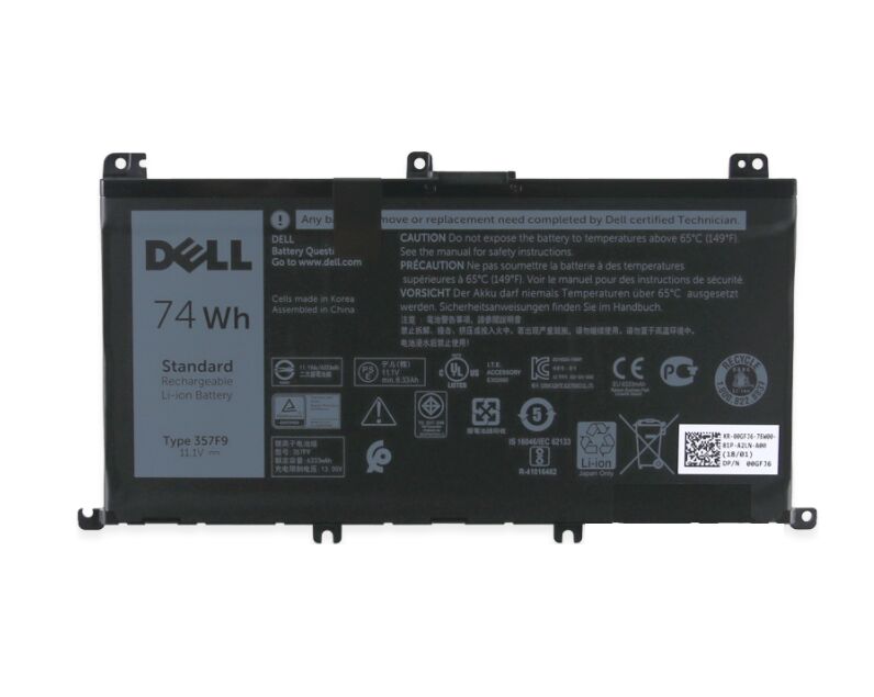 Original 6400mAh 74Wh Dell 00GFJ6 Batterie Original 6400mAh 74Wh Dell 00GFJ6 Batterie