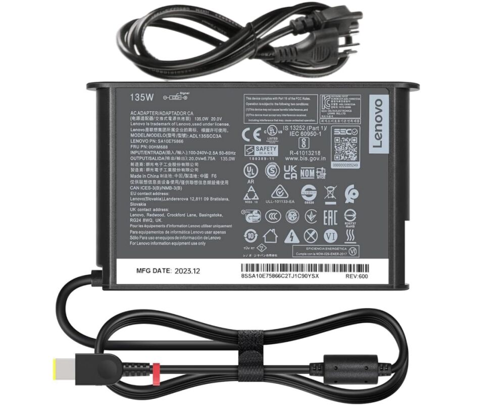 Original 135W Lenovo ThinkPad P1 2nd Gen 20QT000DML Netzteil + Frei Ladekabel Original 135W Lenovo ThinkPad P1 2nd Gen 20QT000DML Netzteil + Frei Ladekabel
