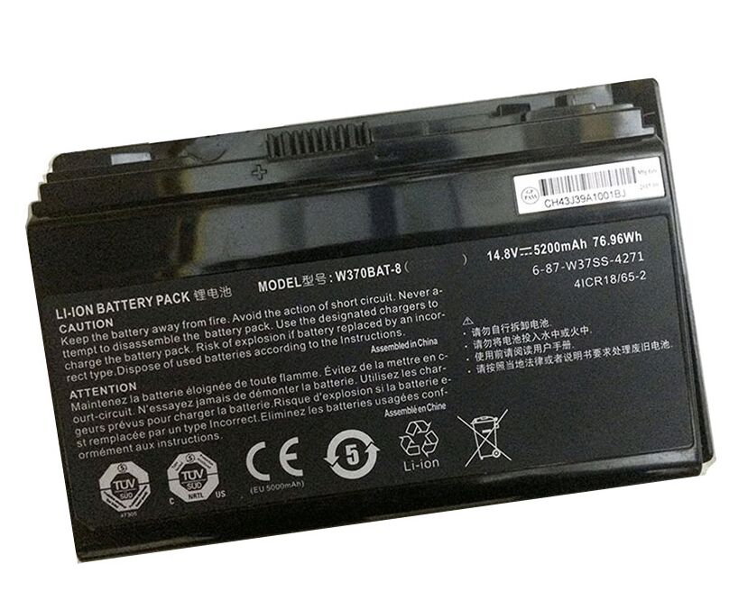 14.8V 5200mAh 76.96Wh Akku für Clevo W370BAT-8 W350ET w350ETq 14.8V 5200mAh 76.96Wh Akku für Clevo W370BAT-8 W350ET w350ETq